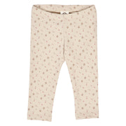 Aster Rib Ruffle Floral Print Baby Leggings