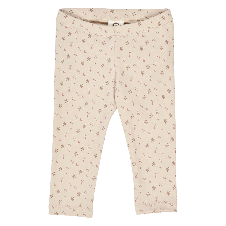 Aster Rib Ruffle Floral Print Baby Leggings