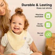 8 Pack Lumi Organic Cotton Muslin Bandana Bibs - Mirage