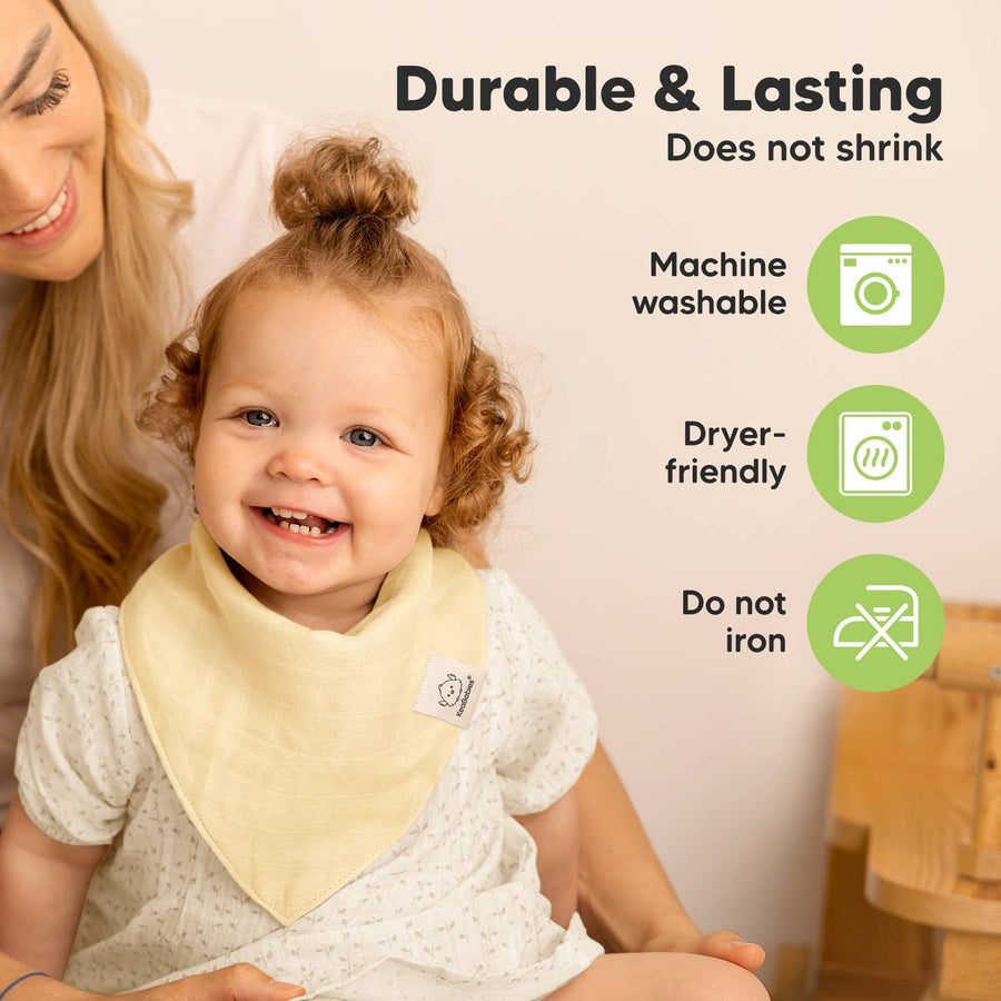 8 Pack Lumi Organic Cotton Muslin Bandana Bibs - Mirage