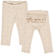 Aster Rib Ruffle Floral Print Baby Leggings