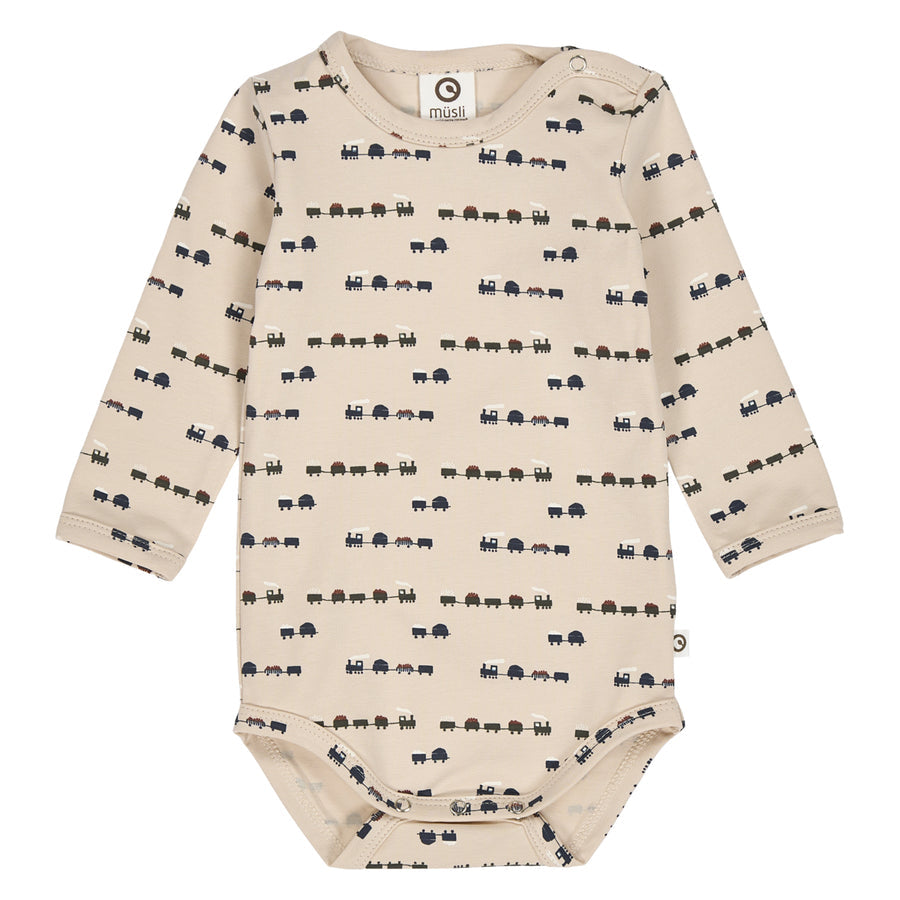 Train Printed Bodysuit & Pant Set
