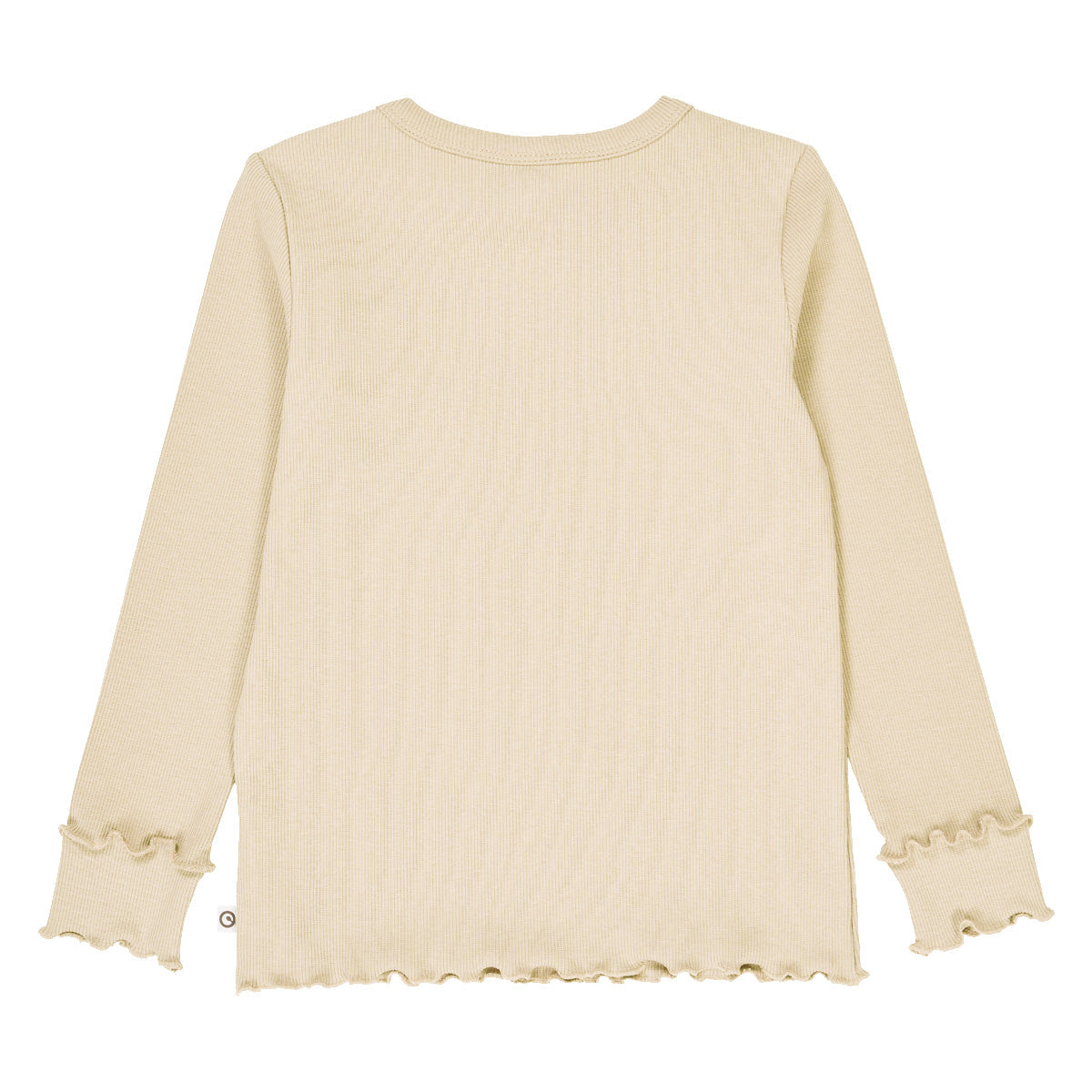 Cozy Me Rib Long Sleeve Frill Shirt - Oak