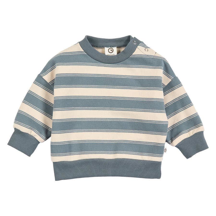 Stripe Sweatshirt Baby - Oak/Stormy Blue