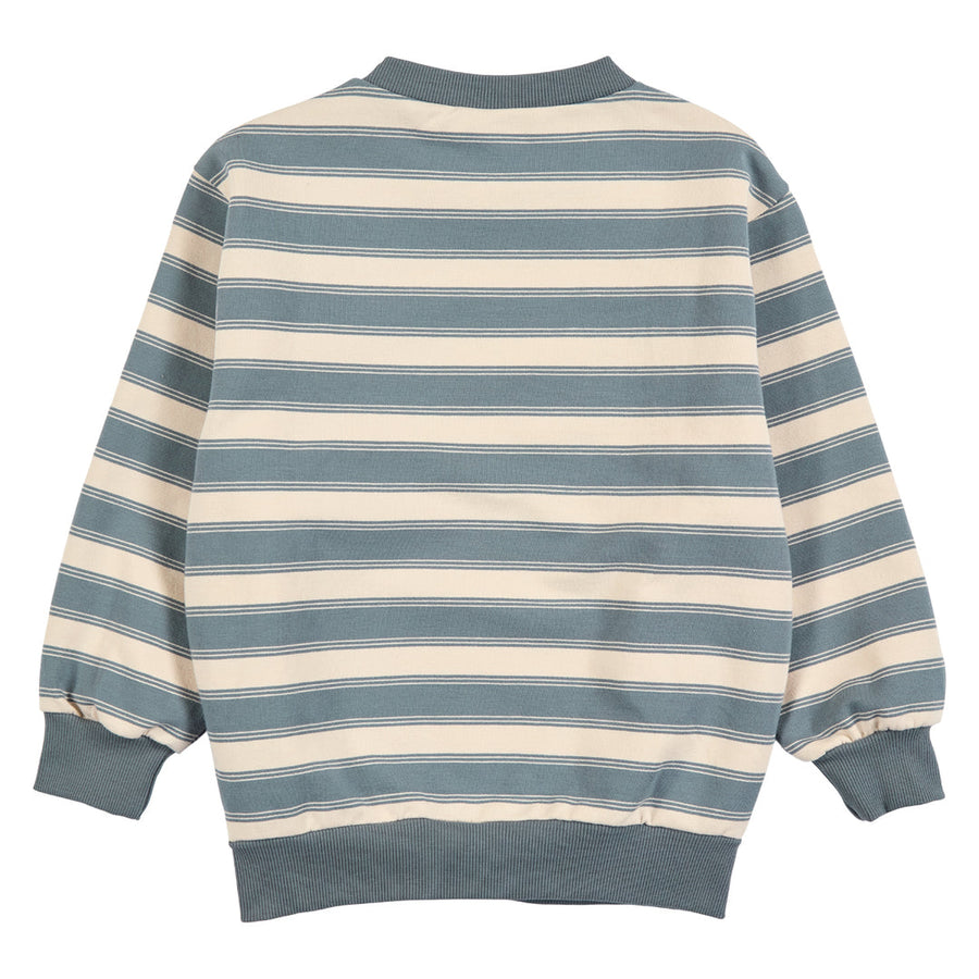 Stripe Sweat Set - Oak/Stormy Blue