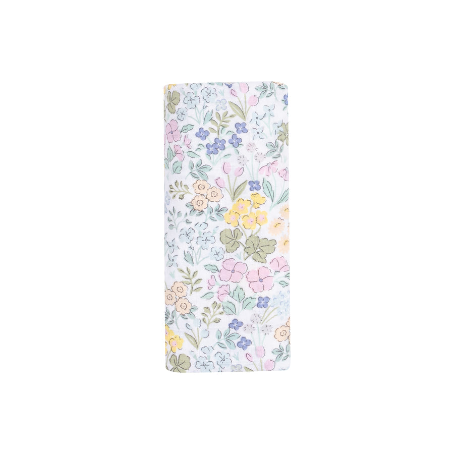 Organic Cotton Muslin Swaddle Blanket - Samantha Floral