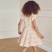 Short Sleeve Floral Swing Dress - Chamomile