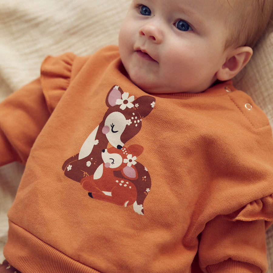 Cedar Frill Deer Print Sweatshirt