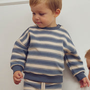 Stripe Sweatshirt Baby - Oak/Stormy Blue