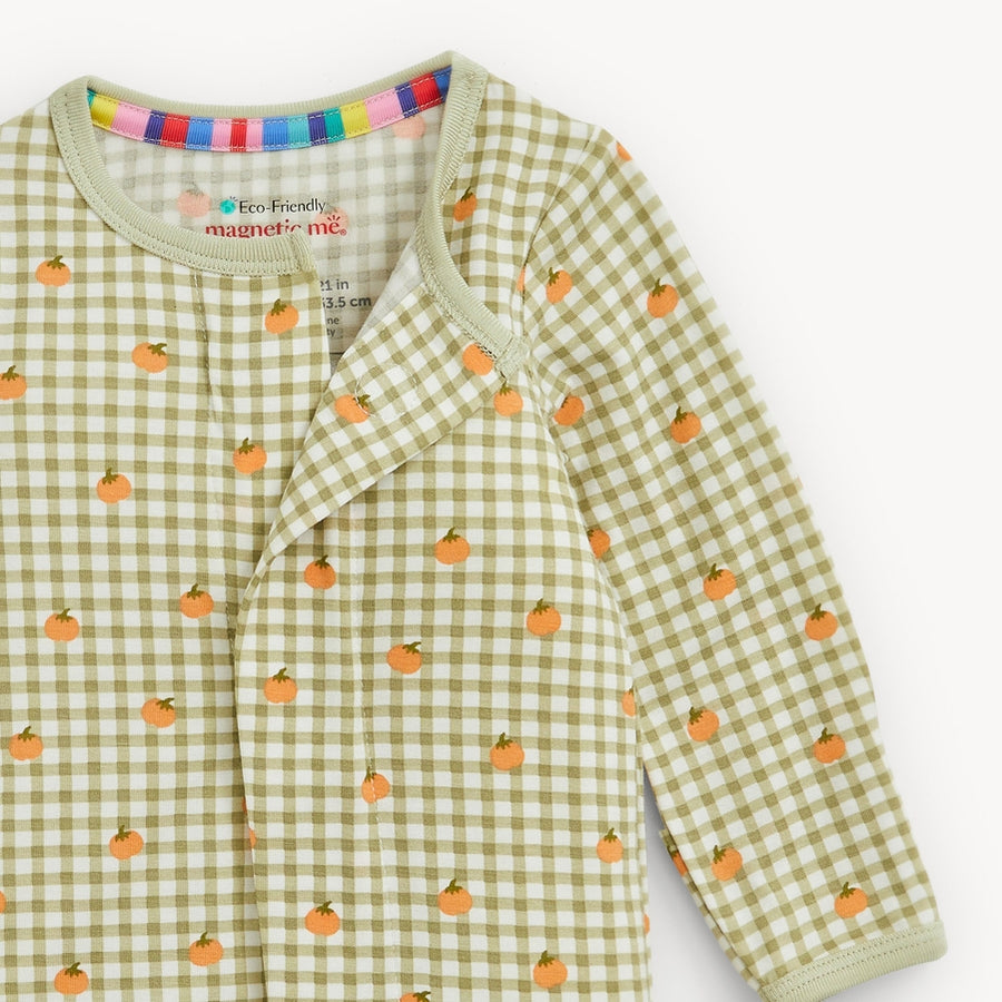 Modal Magnetic Footie - Pumpkin Plaid