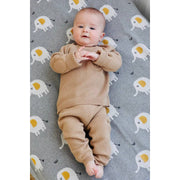 Organic Jacquard Sweater Knit Baby Blanket - Elephant