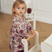 Bliss Floral Print Long Sleeve Bodysuit Dress