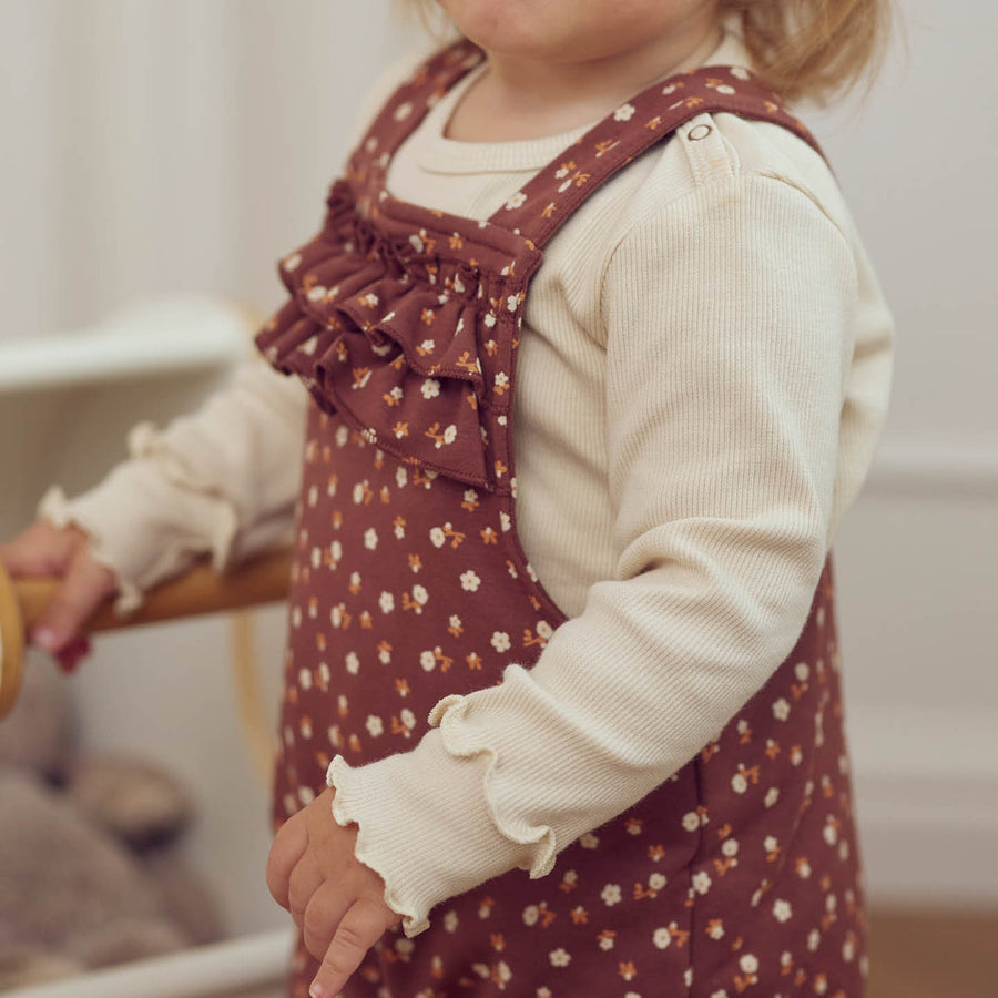 Cedar Floral Print Overalls