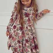 Bliss Floral Print Long Sleeve Swing Dress