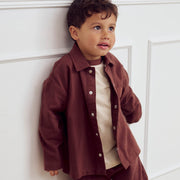 Twill Long Sleeve Button Up Shirt - Root