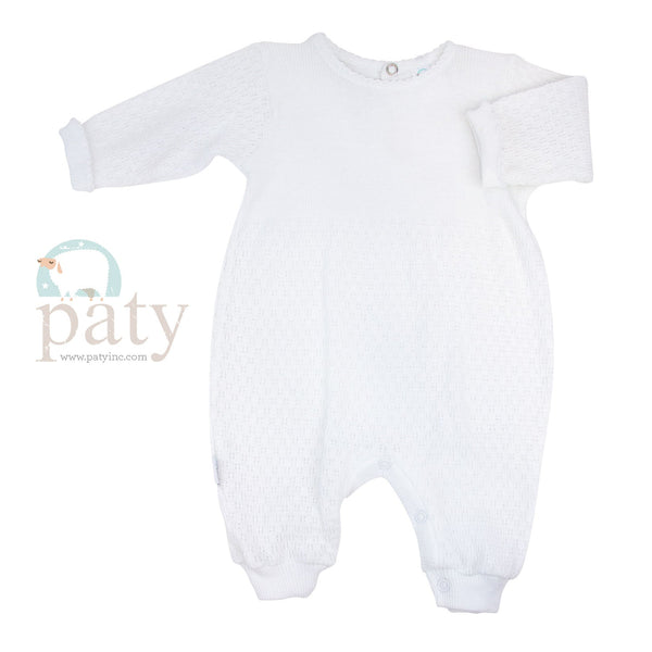 Knit Romper - White