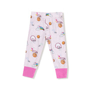Long Sleeve Loungewear Set - Basketball Pink