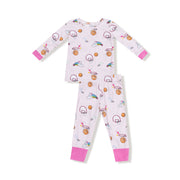 Long Sleeve Loungewear Set - Basketball Pink