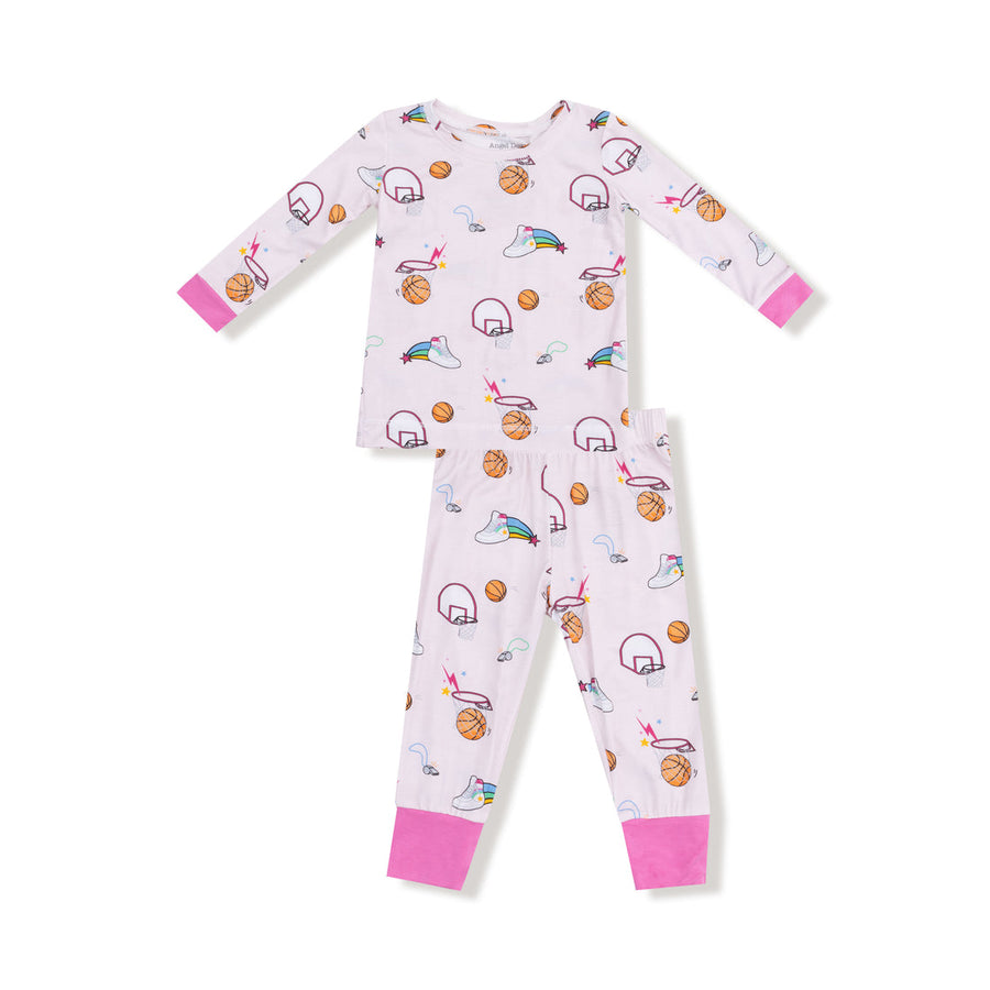 Long Sleeve Loungewear Set - Basketball Pink