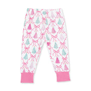 Long Sleeve Bamboo Loungewear Set - Bow Trellis Tree