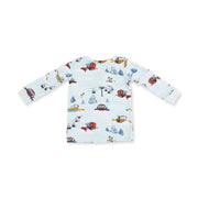 Long Sleeve Bamboo Loungewear Set - Snow Cats