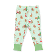 Long Sleeve Bamboo Loungewear Set - Vintage Reindeer and Santa - Uni