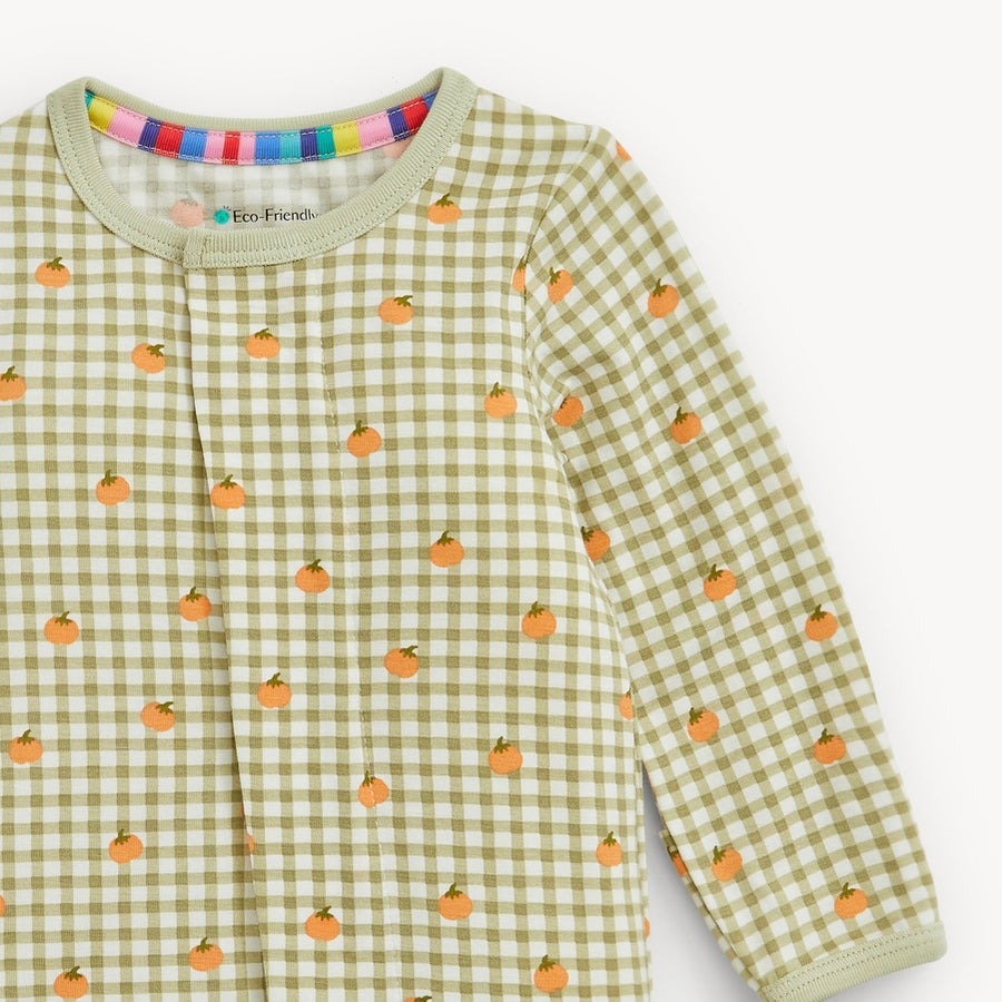Modal Magnetic Footie - Pumpkin Plaid
