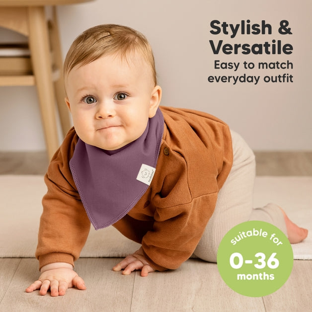 Organic Cotton Bandana Bibs - Lilac