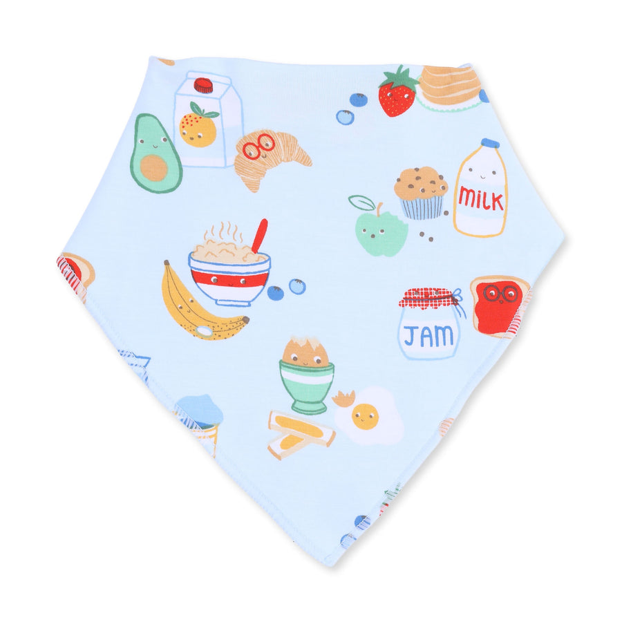 Bamboo Bandana Bib - Breakfast Club - Blue