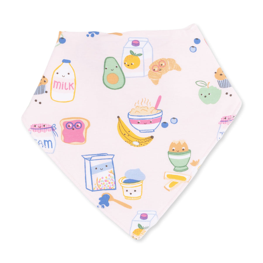 Bamboo Bandana Bib - Breakfast Club - Pink