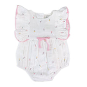 Margot Organic Muslin Baby Bubble Romper + Headband