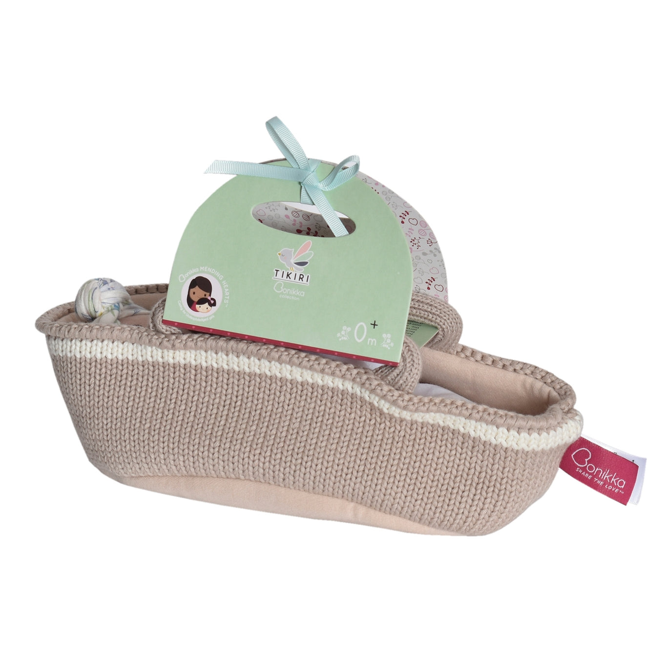 Organic Knit Carry Cot with Doll - Rheya