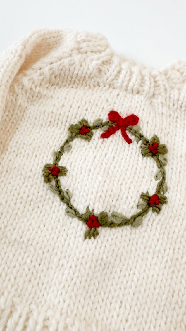 Knit Sweater - Wreath