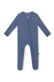 Bamboo Zippered Footie - Oxford