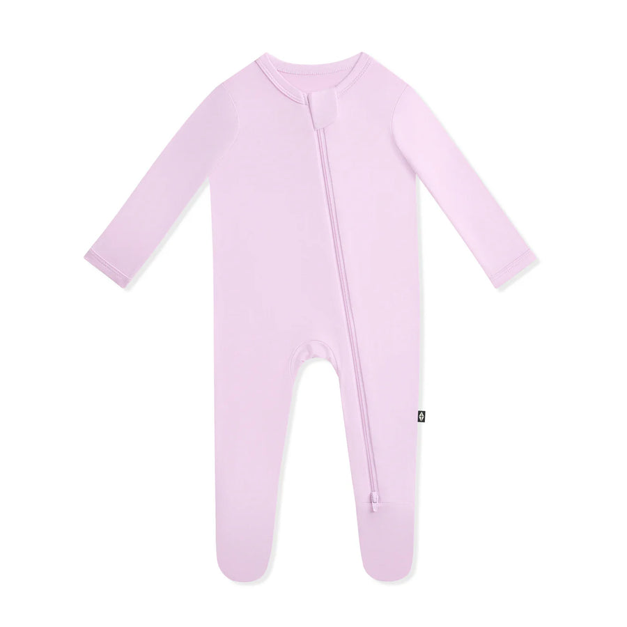Bamboo Zippered Footie - Thistle