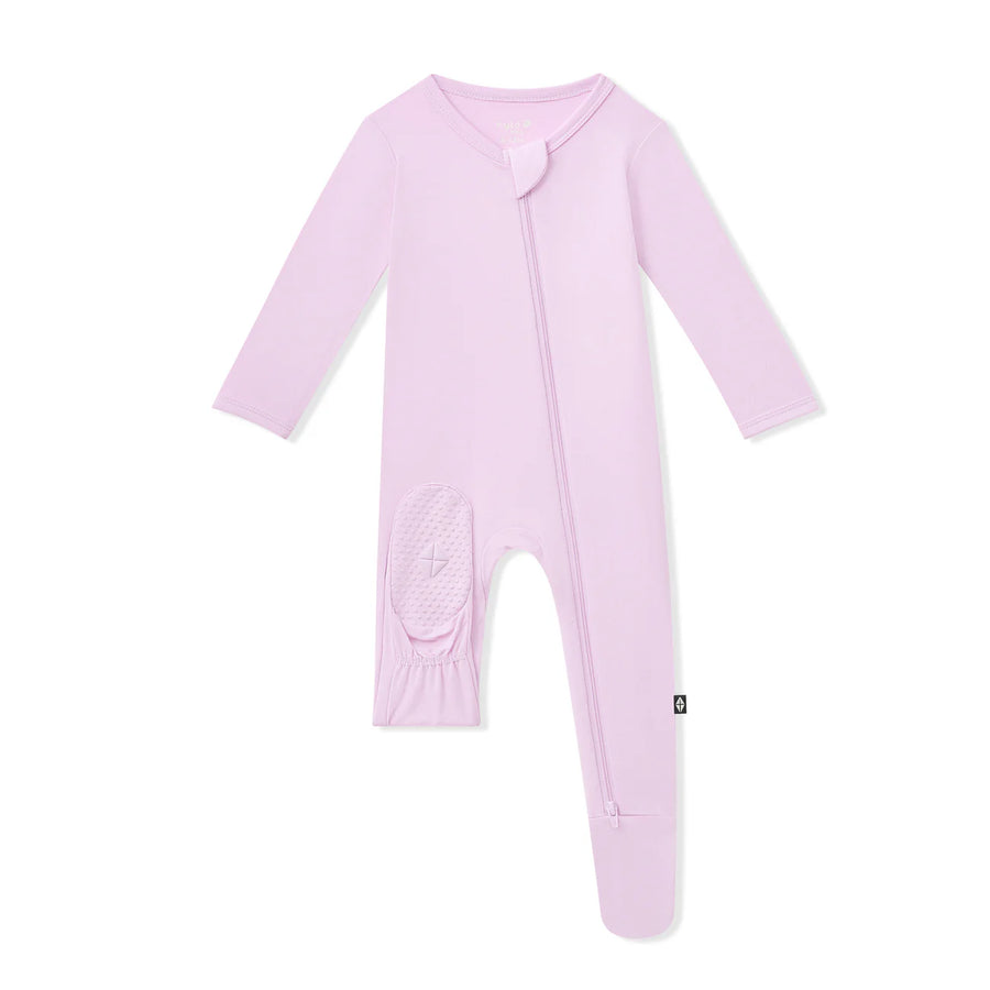 Bamboo Zippered Footie - Thistle