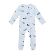 Bamboo Zippered Footie - Take Off