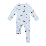 Bamboo Zippered Footie - Take Off