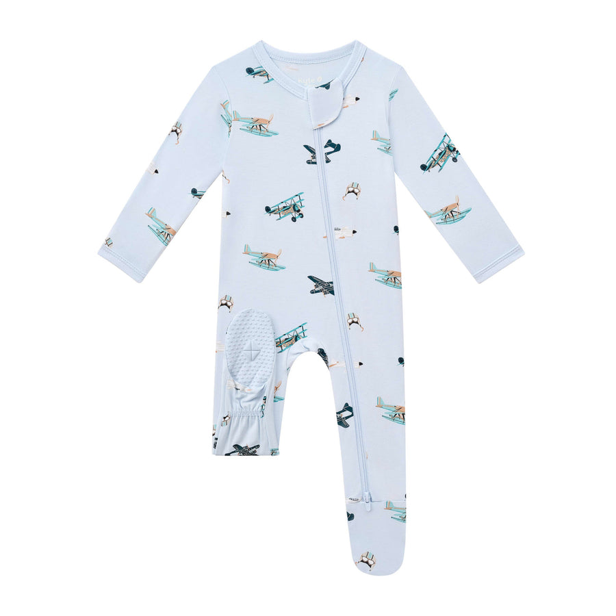 Bamboo Zippered Footie - Take Off