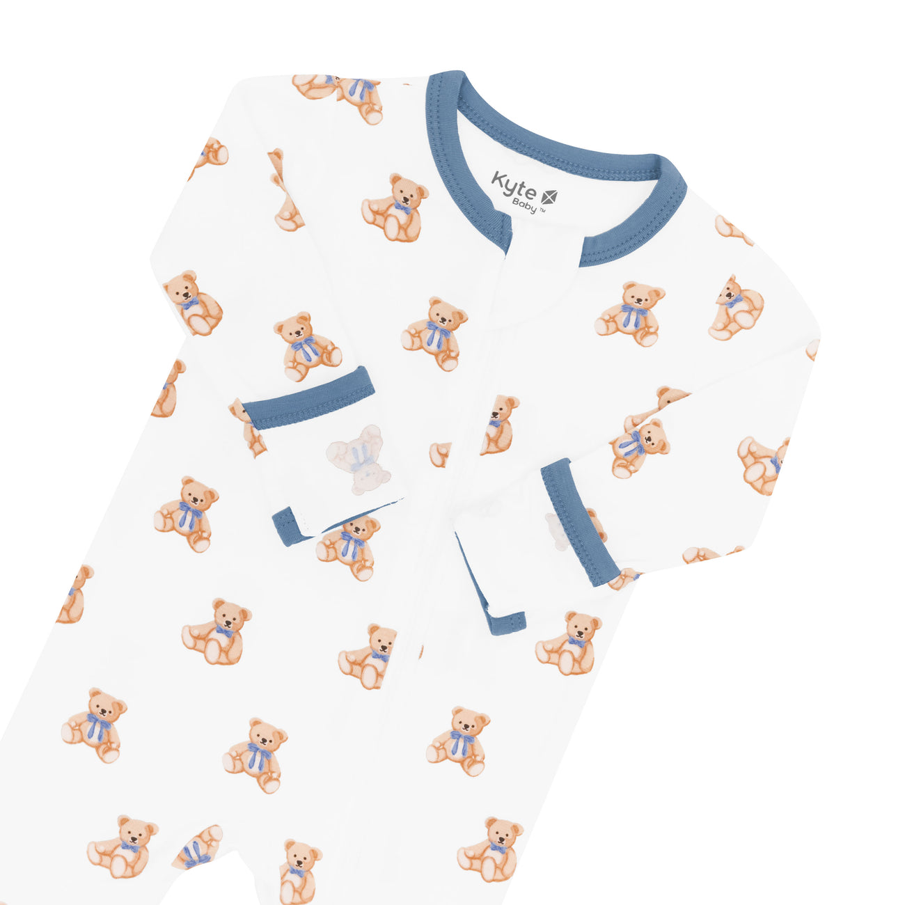 Bamboo Zippered Footie - Teddy Bear