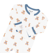 Bamboo Zippered Footie - Teddy Bear