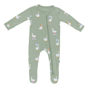 Bamboo Zippered Footie - Silly Goose