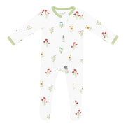 Bamboo Zippered Footie - Wildflower