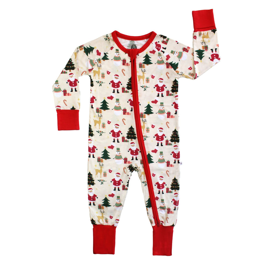Bamboo Convertible Baby Pajamas - Cozy Christmas
