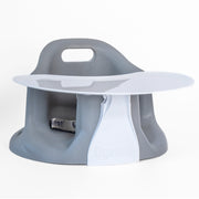 Upseat Baby Floor and Booster Seat with Tray - Gray