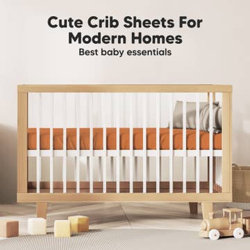 2 Pack Isla Fitted Crib Sheet - Rust