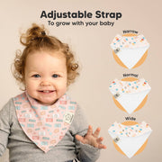 8 Pack Organic Cotton Bandana Bibs - Beach Day