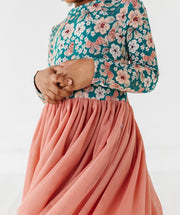 Bamboo + Tulle Dress - Juniper