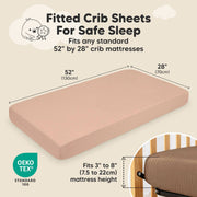 2 Pack Lyra Muslin Crib Sheets - Russet