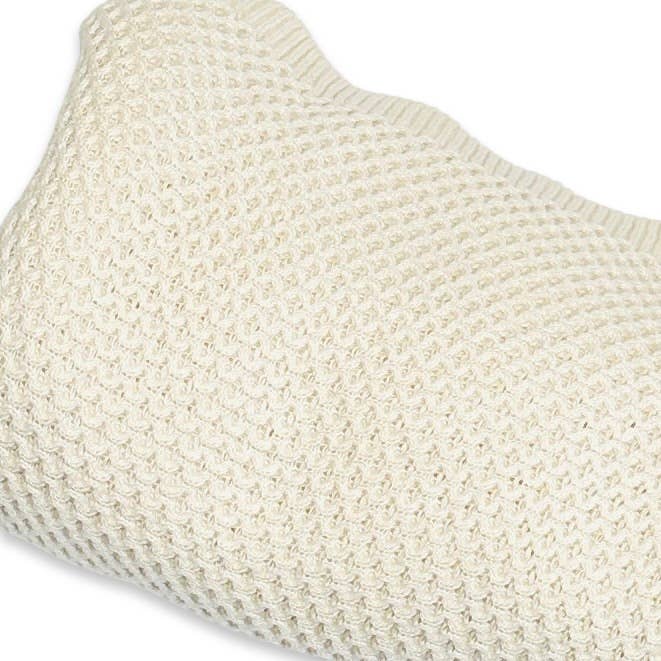 Quincy Soft Sweater Organic Cotton Blanket - Natural